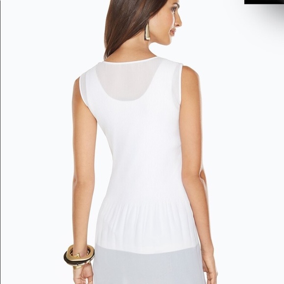 Chico's Black Label Pleated Sweater Tank - Picture 3 of 11